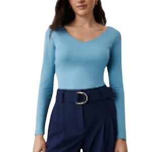 Ann Taylor Wide V-Neck Top Size XL NWT